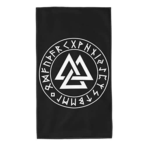 40X70cm Reisetuch Wikinger Nordische Mythologie Heidnische Asatru Magische Rune Strandtücher Pflegeleicht Handtuch Saugfähig Beach Towel Für Wandern Fitness Pool von suzhouzhuohuijiguangjinshuzhipinyouxiangongsi5244