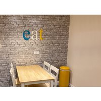 Moderne Küche Wanddekor Eat Holzbuchstaben Originalschrift. Wanddekoration Für Die Küche, Schilder Holzbuchstaben, Holzschild von svetulka