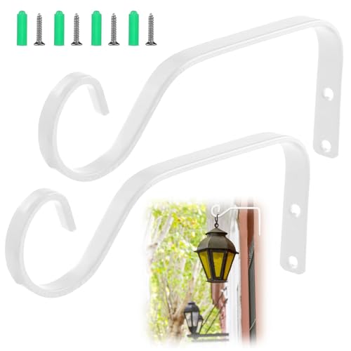 svpfuo 2 Stück Blumenkasten Halterung, Blumenampel Halterung, Blumenampelhalter, Es Eignet Sich Zum Aufhängen Von Pflanzen, Blumentöpfen, Wandleuchten, Laternen, Dekorationen Usw. Im Außenbereich von svpfuo