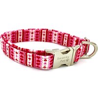Valentinstag - Streifen Hundehalsband Von Swanky Pet von swankypet