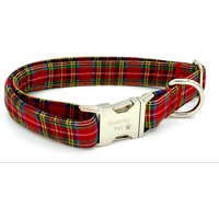 Weihnachtlich Rot Schottenkaro Hundehalsband Von Swanky Pet von swankypet