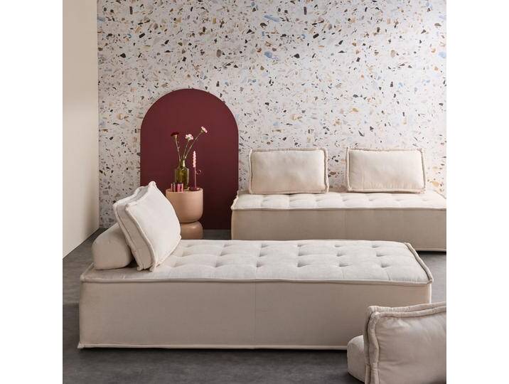 2er-Set 2-Sitzer Sessel für ein modulares Sofa Creme - sweeek von sweeek
