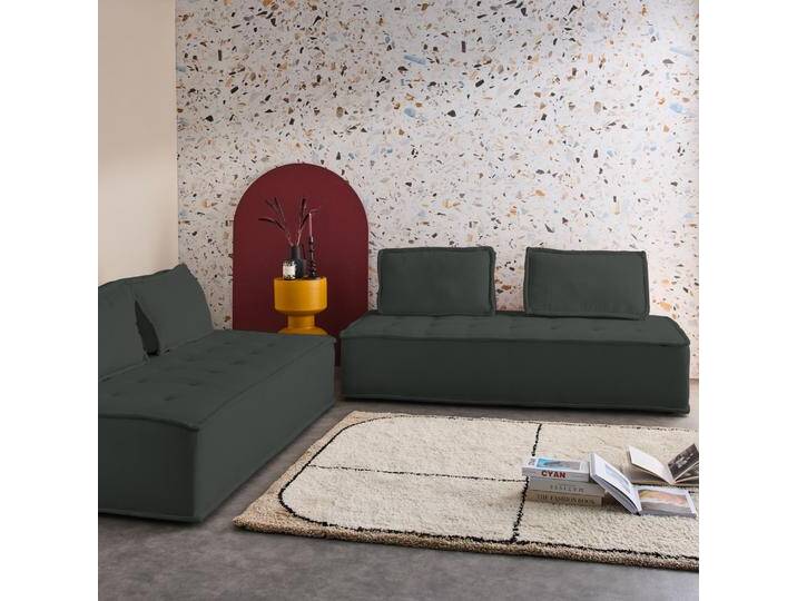 2er-Set 2-Sitzer Sessel für ein modulares Sofa Dunkelgrau - sweeek von sweeek