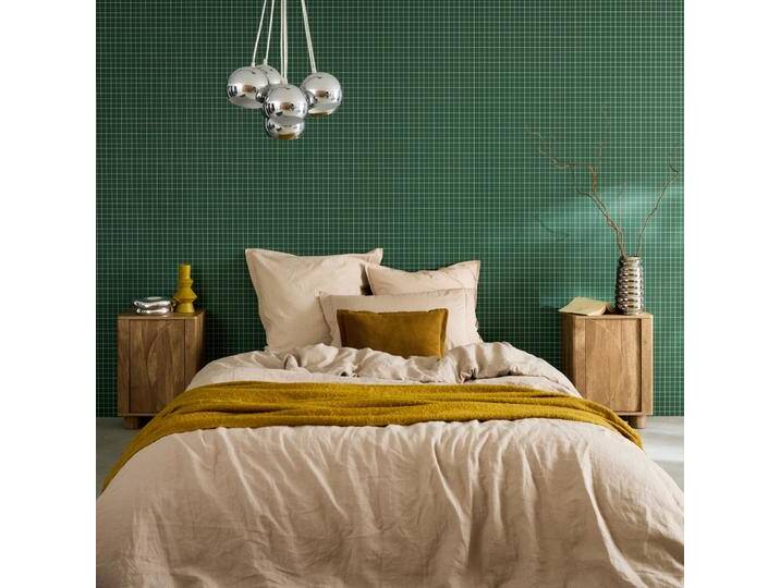 2er-Set Nachttische Mangoholz-Optik mit umkehrbarer Tür Mangoholzfarben - sweeek 2er-Set Nachttische Mangoholz-Optik mit umkehrbarer Tür Mangoholzfarben - sweeek von sweeek