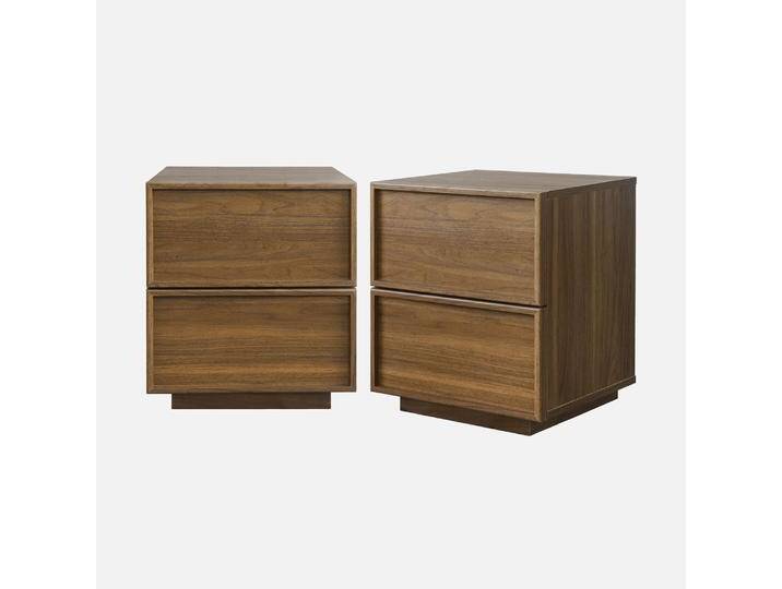 2er-Set Nachttische mit Holzlook und 2 Schubladen Nussbaumfarben - sweeek von sweeek