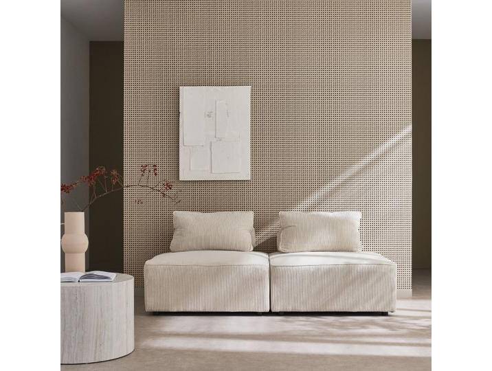 2er-Set Sofa-Modul-Sessel mit Cordbezug Creme - sweeek von sweeek