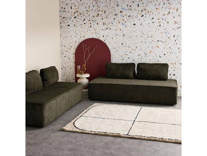 2er-Set modulare 2-Sitzer Sofas mit Cordbezug Dunkelgrün - sweeek 2er-Set modulare 2-Sitzer Sofas mit Cordbezug Dunkelgrün - sweeek von sweeek