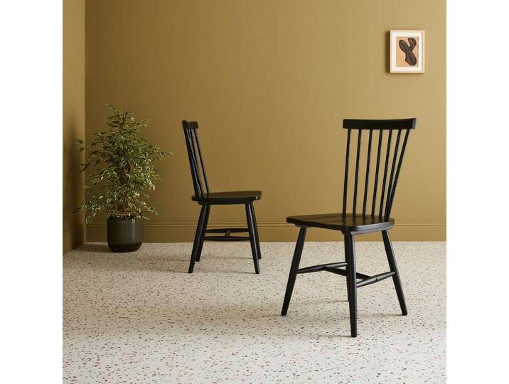 2er-Set Stühle aus Hevea-Holz Schwarz - sweeek 2er-Set Stühle aus Hevea-Holz Schwarz - sweeek von sweeek