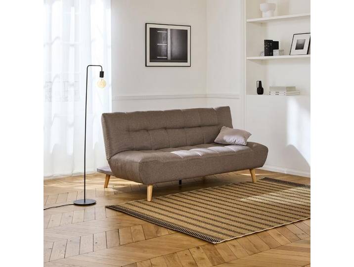 3-Sitzer Klapp-Sofa mit Stoffbezug und Klick-Klack-System Beige - sweeek von sweeek
