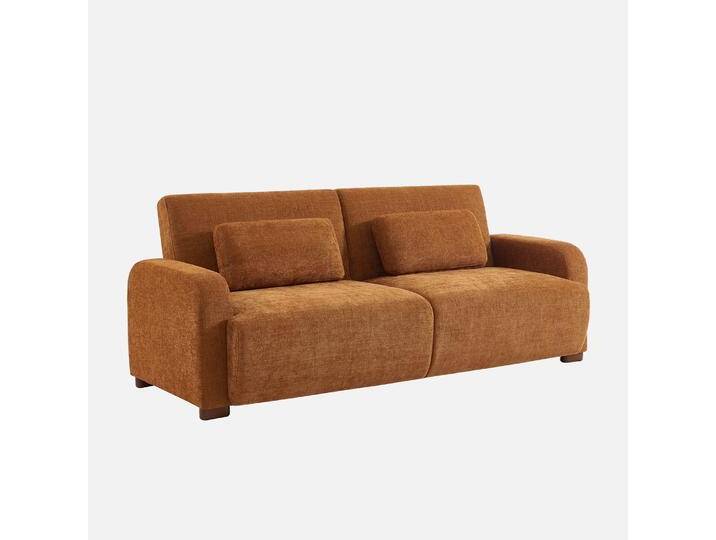 3-Sitzer Schlafsofa mit Stoffbezug Rostfarben - sweeek von sweeek