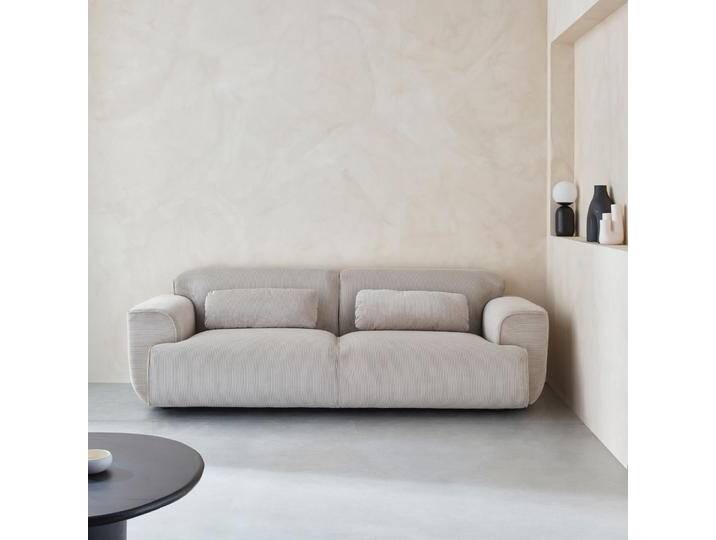 3-Sitzer-Sofa mit Cordbezug Greige - sweeek 3-Sitzer-Sofa mit Cordbezug Greige - sweeek von sweeek