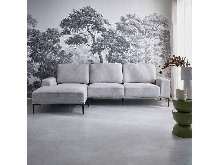 3-Sitzer-Sofa mit Stoffbezug - Recamiere links Hellgrau - sweeek von sweeek