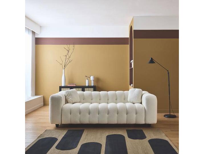 3-Sitzer-Sofa mit strukturiertem und kapitoniertem Bouclé-Bezug Creme - sweeek 3-Sitzer-Sofa mit strukturiertem und kapitoniertem Bouclé-Bezug Creme - sweeek von sweeek