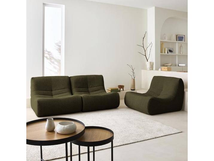 Modularer Sessel 1 Platz strukturiertes Bouclette (Satz von 3) Khaki - sweeek von sweeek