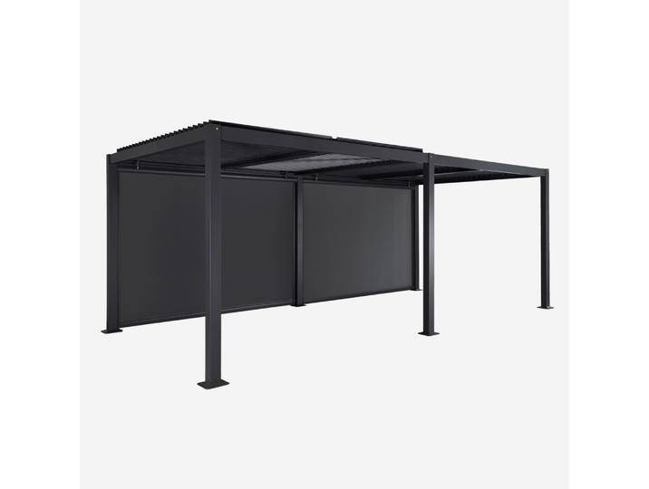 Bioklimatische Pergola Palace mit Lamellendach 3x6m + 2 Markisen 3 m Anthrazit - sweeek Bioklimatische Pergola Palace mit Lamellendach 3x6m + 2 Markisen 3 m Anthrazit - sweeek von sweeek