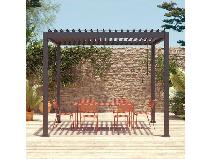 Bioklimatische Pergola mit Lamellendach Triomphe 3x3m V2 Anthrazit - sweeek Bioklimatische Pergola mit Lamellendach Triomphe 3x3m V2 Anthrazit - sweeek von sweeek