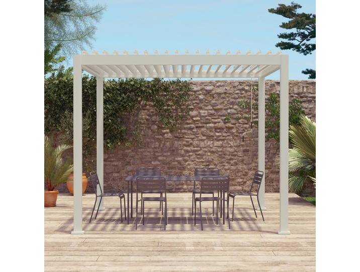 Bioklimatische Pergola mit Lamellendach Triomphe 3x3m V2 Beige - sweeek von sweeek