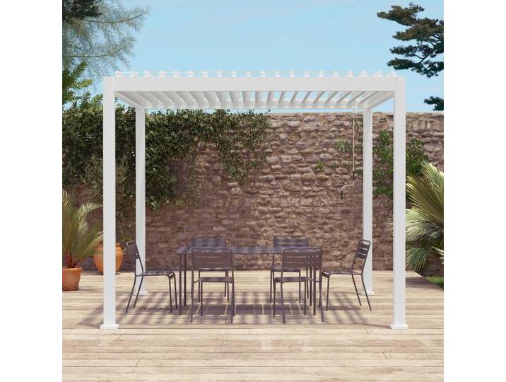Bioklimatische Pergola mit Lamellendach Triomphe 3x3m V2 Weiß - sweeek Bioklimatische Pergola mit Lamellendach Triomphe 3x3m V2 Weiß - sweeek von sweeek