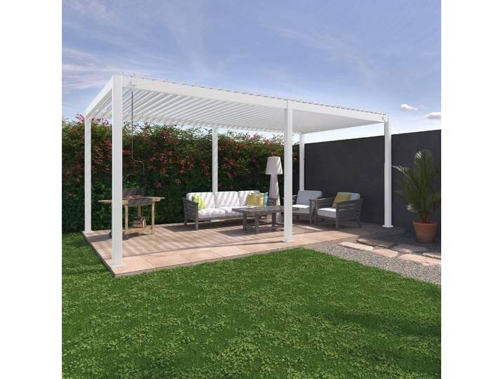 Bioklimatische Pergola mit Lamellendach Triomphe 3x6m Weiß - sweeek Bioklimatische Pergola mit Lamellendach Triomphe 3x6m Weiß - sweeek von sweeek