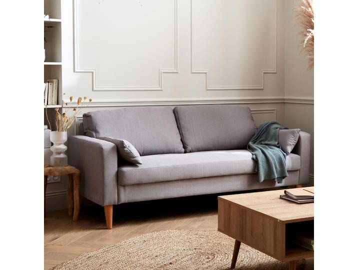 Gerades 3-Sitzer Sofa Hellgrau - sweeek von sweeek