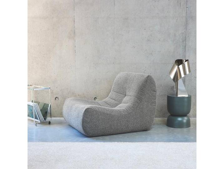 Sessel mit strukturiertem Bouclé-Bezug, 1 Sitzer Grau - sweeek von sweeek