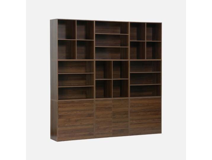 Modulares Regal Holzdekor 9 Elemente Nussbaumfarben - sweeek Modulares Regal Holzdekor 9 Elemente Nussbaumfarben - sweeek von sweeek