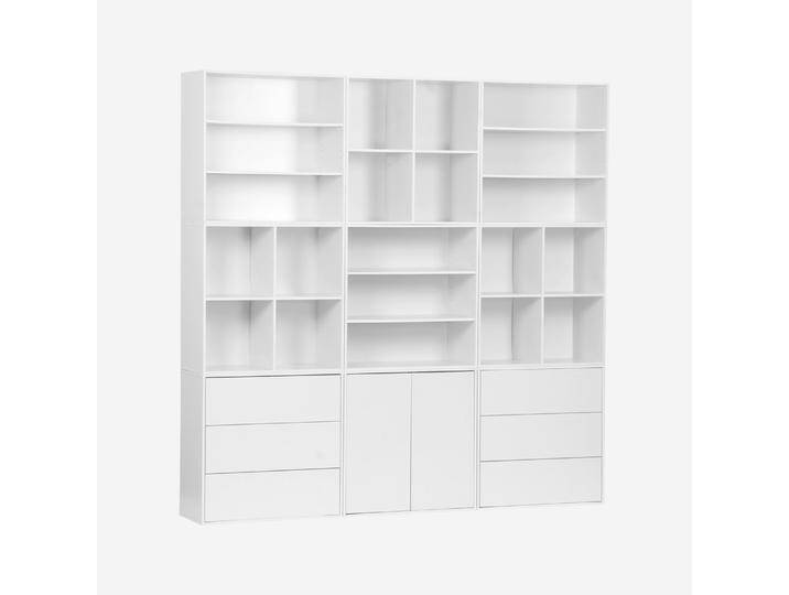 Modulares Regal Holzdekor 9 Elemente Weiß - sweeek Modulares Regal Holzdekor 9 Elemente Weiß - sweeek von sweeek