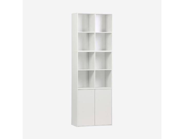 Modulares Regal Holzdekor 3 Elemente - 2 Türen 8 offene Fächer Weiß - sweeek Modulares Regal Holzdekor 3 Elemente - 2 Türen 8 offene Fächer Weiß - sweeek von sweeek