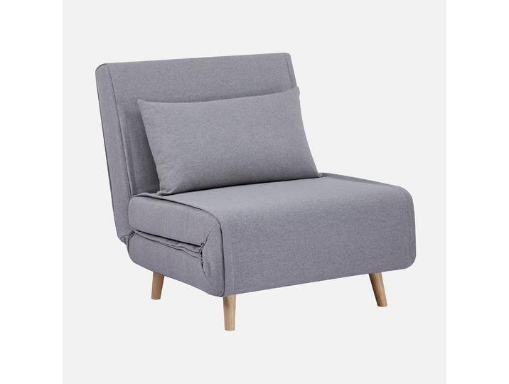 Sessel mit Holzgestell und Schlaffunktion für 1 Person Grau - sweeek von sweeek