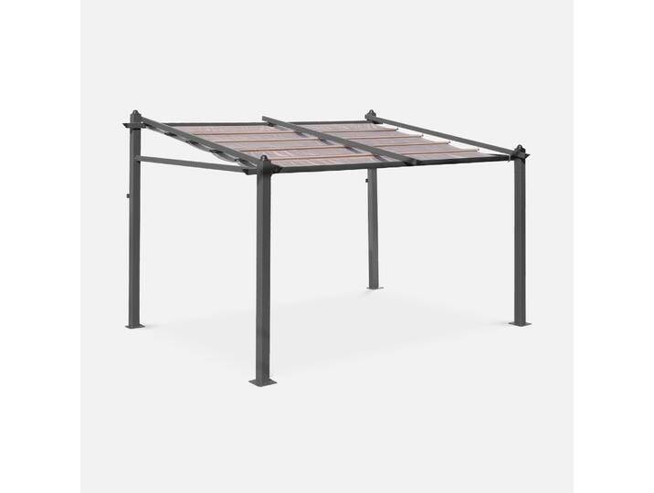 WANDPERGOLA 3X4M mit Schiebeleinwand Taupe - sweeek WANDPERGOLA 3X4M mit Schiebeleinwand Taupe - sweeek von sweeek