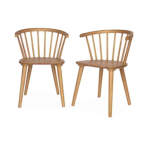 sweeek - 2er-Set Sprossenstühle aus Holz und Sperrholz, Paula, B 53 x T 47,5 x H 76cm von sweeek