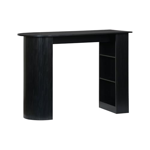 sweeek - Bar-Tisch, hoher Küchentisch aus Holzdekor mit Stauraum, 3 Ablagen, 120 x 55 x 100 cm - Wallis sweeek - Bar-Tisch, hoher Küchentisch aus Holzdekor mit Stauraum, 3 Ablagen, 120 x 55 x 100 cm - Wallis von sweeek