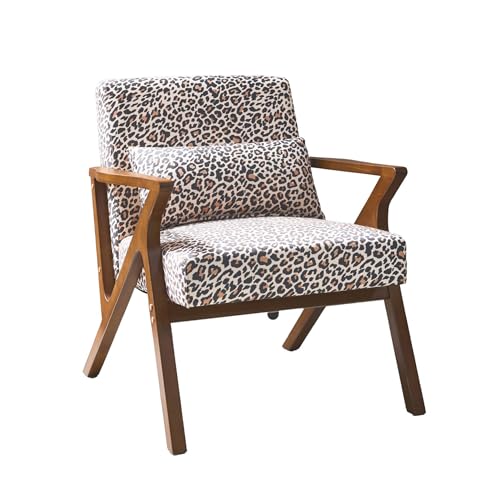 sweeek - Skandinavischer Sessel aus Hevea-Holz mit Leopardenmuster - Antoine von sweeek