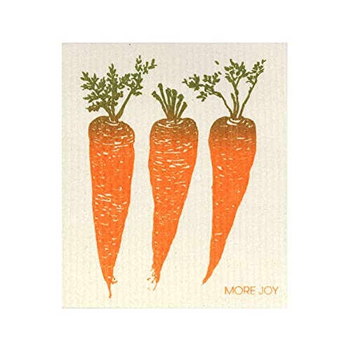 MORE JOY Geschirrtücher Schweden, Obst Gemüse, 2er Set 8 inches x 6.75 inches Carrots von sweetgum