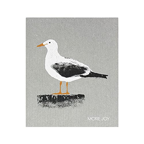 More Joy - Swedish Dishcloth - Schwedische Spültuch - Schwamm - biologisch abbaubar - Öko - Langlebig, Waschbar - (Möwe) von sweetgum