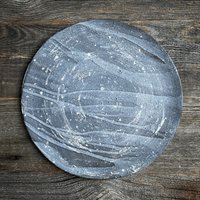 Kuchenplatte Rustic Schwarz Grau von sweetpotteryDE