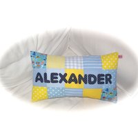 Kuschelkissen Namenskissen Patchwork Ca. 30 X 50 von sweetwinnie