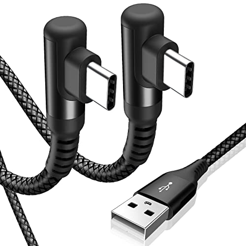 USB C Kabel 90 Grad Winkel [2Stück 3m] Schnellladung, Ladekabel USB C Nylon Type C Kabel für iPhone15/Pro/Max/Plus,Samsung Galaxy S24 S23 S22,S21,S20 S10 S9,S8,Note10/,M31 M30s M20,A71 A52 A51,Mi9/8 von sweguard