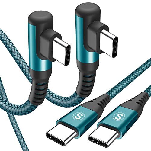 USB C auf USB C Kabel 60W PD 3.0[2Stück 2M],Typ-C Ladekabel iPhone 15 Schnellladekabel USB-C Ladegerät Nylon für iPhone 15 Pro Max,MacBook iPad Pro Mini Air,Galaxy S24 S23 Note 20,Pixel,Switch,Tablets von sweguard