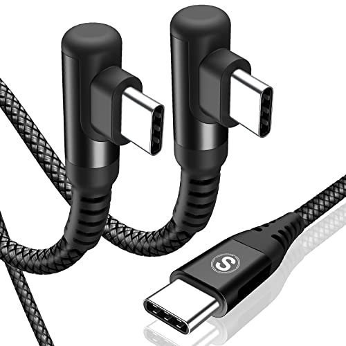 USB C auf USB C Kabel 60W PD 3.0[2Stück 3M],Typ-C Ladekabel iPhone 15 Schnellladekabel USB-C Ladegerät Nylon für iPhone 15 Pro Max,MacBook iPad Pro Mini Air,Galaxy S24 S23 Note 20,Pixel,Switch,Tablets von sweguard
