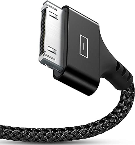 USB Kabel iPhone 4 Ladekabel 2Meter 30-poliges Haltbares Nylon Geflochtenes USB-Ladekabel Synchroner Dockanschluss Datenkabel iPhone 4 / 4S / 3GS / 3G / iPad/iPod Datenübertragungskompatibel (Schwarz) von sweguard