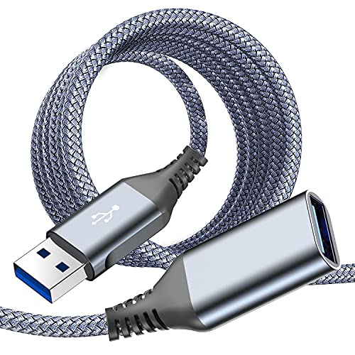 Sweguard USB 3.0 Verlängerungskabel 4M - A Stecker auf A Buchse, Nylon, 5Gbps Superschnell für Kartenlesegerät, Tastatur, Drucker, Scanner, Kamera, Hubs von sweguard