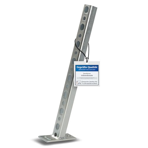 Schienenkonsole Wandträger 150 bis 500 mm Auslegerkonsole Schwerlastträger Träger swettews Silber verzinkter Stahl Wandmontage von swettews