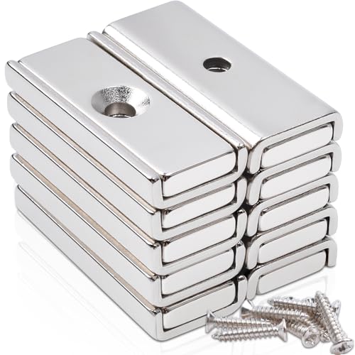 10 Stück Neodym Magnete Extra Stark 30x13,5x5mm Magnete Stark Groß Schraubbar Magneten Rechteckmagnete Magnete mit Loch Magnetverschluss Senkkopf Magnet Industrielle Topfmagnet mit Schrauben 10 Stück Neodym Magnete Extra Stark 30x13,5x5mm Magnete Stark Groß Schraubbar Magneten Rechteckmagnete Magnete mit Loch Magnetverschluss Senkkopf Magnet Industrielle Topfmagnet mit Schrauben von swihorab