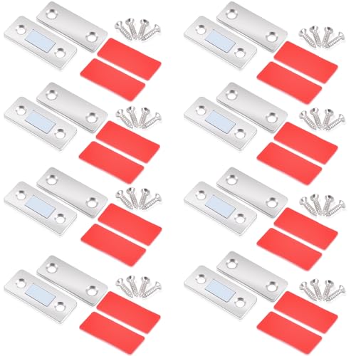 8 Stück Magnetschnäpper Stark, Tür Magnete für Schranktüren, Ultra Dünn Magnete für Schranktüren Türmagnet Magnetverschluss Schrank Schrankmagnete Selbstklebend Türschließer Möbelmagnete von swihorab