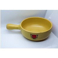 Käsefondue Caquelon Gefäss Gelb Geweih, Topf Für Käse Schokolade, Schweizerisch Geschenk, Neu Bauer Wappen Hirschgeweih Tier Muster Küche von swisshomeware