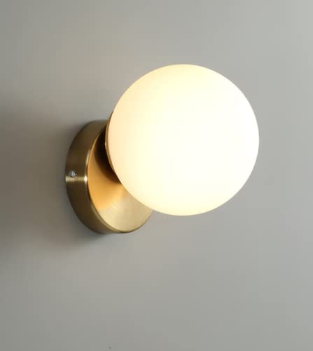 SXYSXYSXY Glaskugel Indoor Wandleuchte Modern Nordic Wandlampen Nachttischlampe Minimalismus Design Dekoration Wandbeleuchtung Loft Schlafzimmer Wohnzimmer Studieren Wandlicht G9 D15*H19CM von SXYSXYSXY