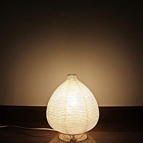 sxysxysxy Tischlampe Retro Laterne Reispapier Lampe Schlafzimmer Nachttischlampe Kleine Tischlampe Schreibtischlampe Minimalismus Modern Dekoration Nachtlicht für Hotel Kinder Wohnzimmer H26*D24CM von sxysxysxy