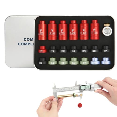 Bullet Comparator Kit - Bullet -Vergleichskit | Vergleich Von Präzisions -Kugeln | Kopf -Raum -Vergleichskit Mit 14 Einsätzen Und 6 Buchsen von syayw