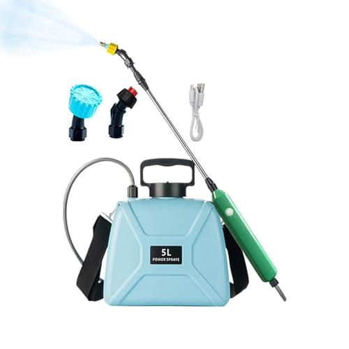 Elektrische Gartenspritze - 3 Sprühdüse Bewässerungswerkzeug | 5l Elektrische Rucksackspritze | Bewässerungswerkzeug Teleskopstab Für Die Pflanzenpflege Im Freien, Pool, Gartenpflege, Boden, Fenster von syayw